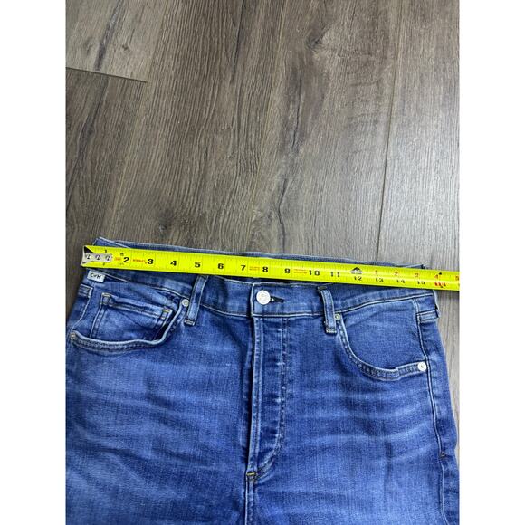 Citizens of Humanity Isola Bootcut Raw Hem Jeans Women’s 31 Blue Stretch Denim - Picture 2 of 11
